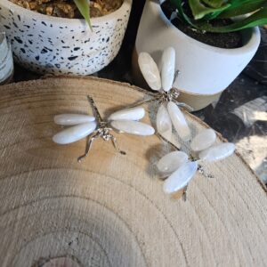 Vážka s Mesačným kameňom-Adulár 4-6cm