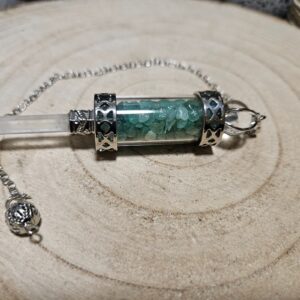 Imperial Crystal Guide – Krištáľový sprievodca (Aventurínové kyvadlo s horským krištáľom)