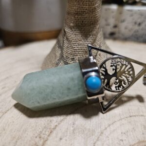 Imperial Pillar of Life – Pilier života (Aventurínový hrot s kovovým stromom života, 3x5,5 cm)