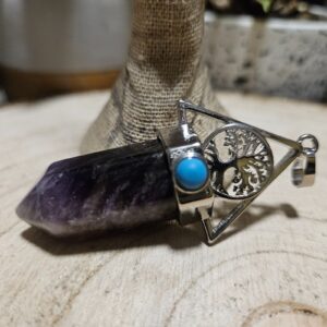 PRÍVESOK ŠPIC Z AMETYSTU-STROM ŽIVOTA