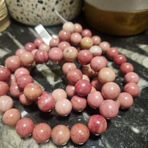 Imperial Rose Aura – Náramok radosti (Thulitový náramok 10-11 mm)