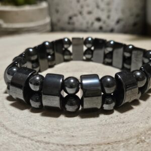 Magnetický Štít – Hematitový Náramok (⌀14 mm)