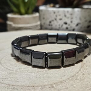 Magnetická Os Sily – XL Magnetický Hematitový Náramok (⌀17 mm)