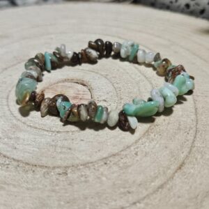 Imperial Apple Bloom – Jablkový kvet (Úlomkový náramok z chrizoprazu, 16-18 cm)