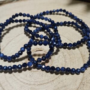 Imperial Lapis Sparkle – Starry Night (Brúsený náramok z lapisu lazuli, 4 mm)