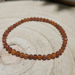 Oranžový oheň – Náramok zo spessartinu (3-4 mm)