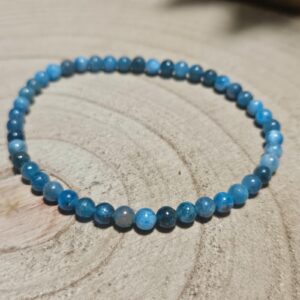 Modrá Jemnosť Cieľov – Apatitový Guľôčkový Náramok 4 mm