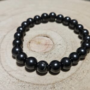Šungitový guľôčkový náramok