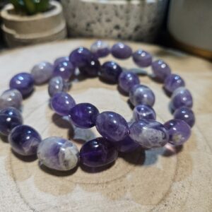 Náramok Ametyst Chevron-Oválny