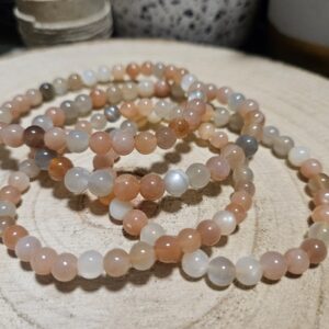 Harmonické prepojenie – Náramok Mesačný kameň Adulár & Mix (6-7 mm)