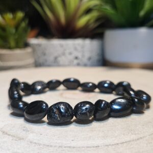 Imperial Nightfall – Náramok nočnej ochrany (Čierny turmalín ovál nugget 4-8 mm)