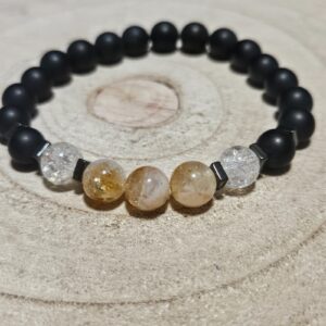 Synergia Štyroch Elementov – Náramok Hojnosti a Uzemnenia (8mm)