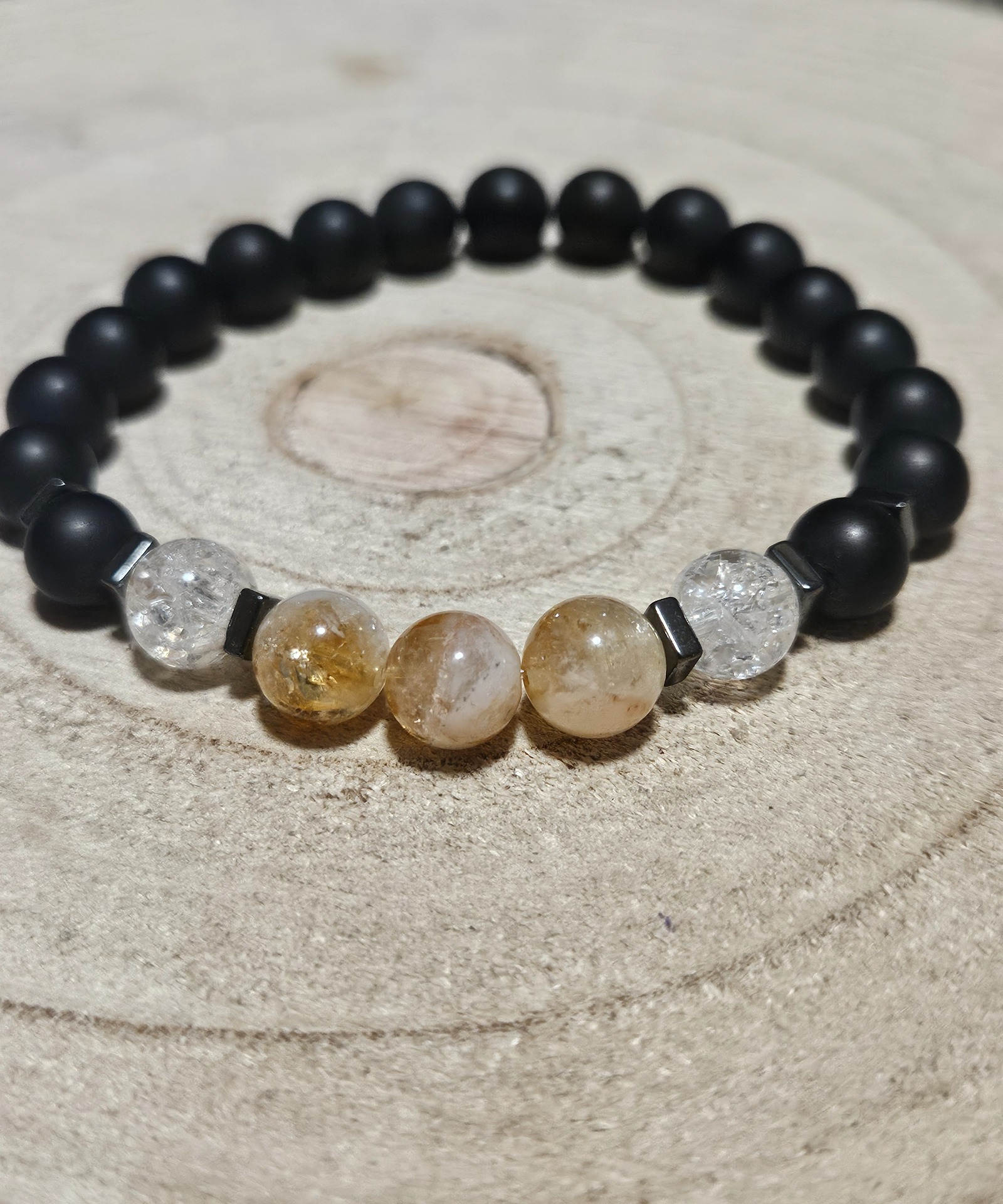 Synergia Štyroch Elementov – Náramok Hojnosti a Uzemnenia (8mm)