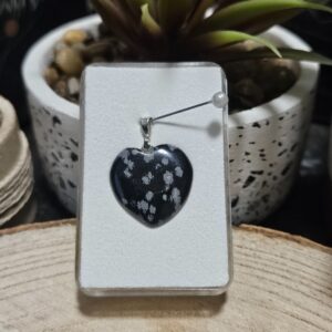 Imperial Snowflake Heart – Srdce nočného pokoja (Prívesok z vločkového obsidiánu)#2