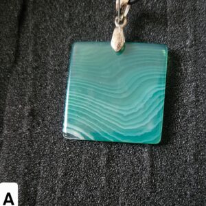 Prívesok štvorcový Zelený-Achát