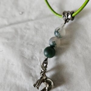 Handmade Prívesok Sloník-Achát Machový