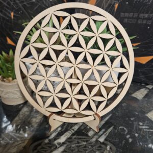 Imperial Flower of Life S - menšia drevená podložka 15 cm pre harmóniu