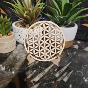 Imperial Flower of Life – Harmonizačná podložka z dreva "8cm"