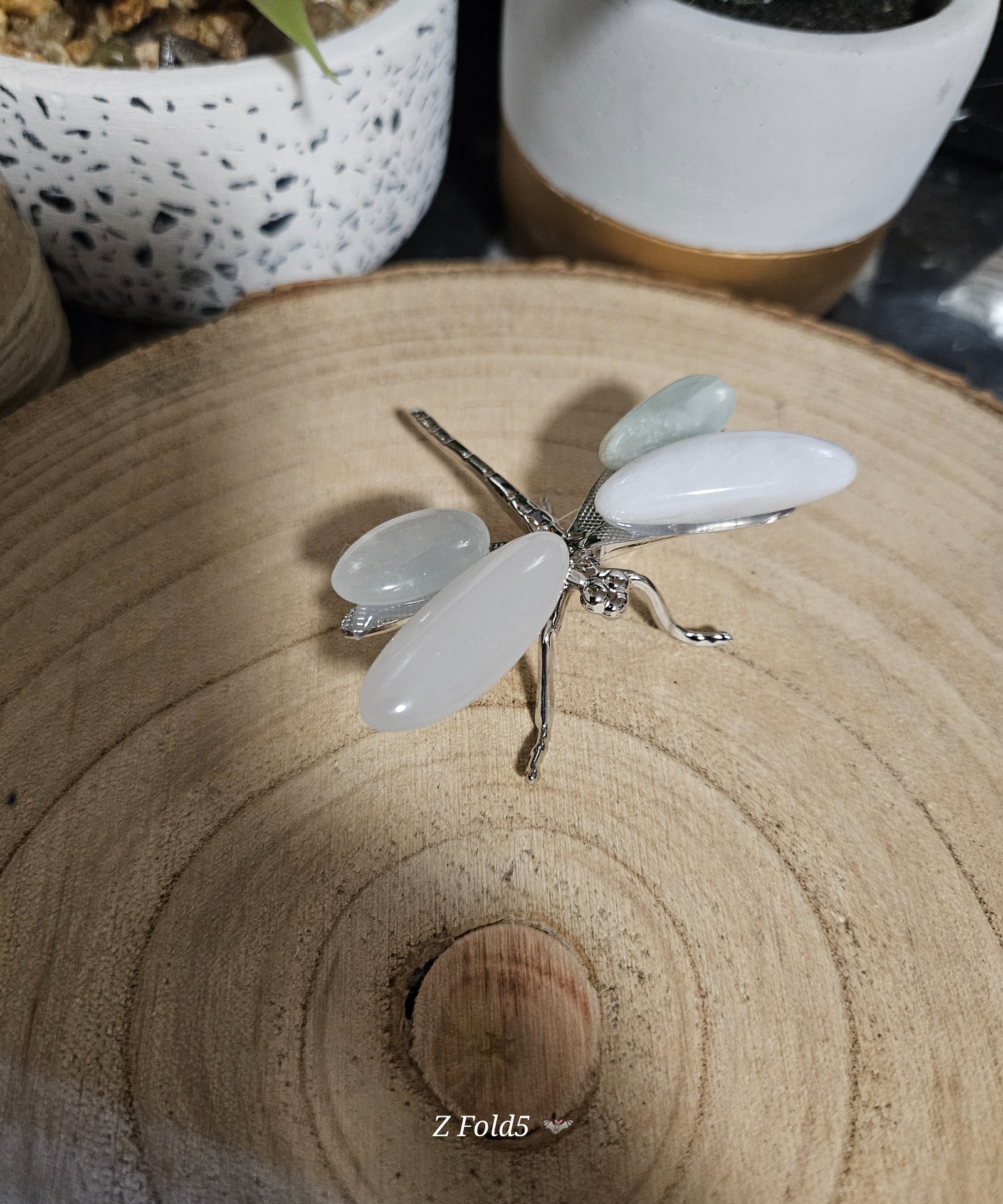 Imperial Aquamarine Dragonfly - dekoratívna vážka z prírodného akvamarínu