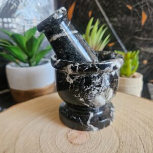 Imperial Black Onyx Mortar - luxusný mažiar z čierneho pakistanského ónyxu