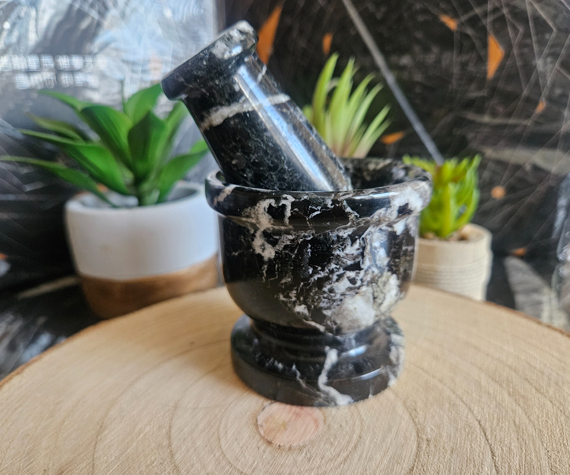 Imperial Black Onyx Mortar - luxusný mažiar z čierneho pakistanského ónyxu