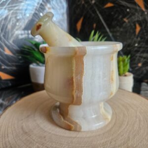 Imperial Golden Onyx Mortar - luxusný mažiar z medového pakistanského ónyxu