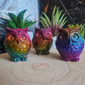 Imperial Mystic Owl - Ochranná sova z bizmutovej imitácie dekorácia
