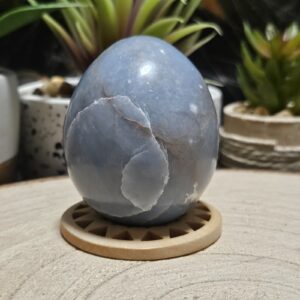 Imperial Angelite Divine Egg ohladene angelitove vajce kamen vnutorneho pokoja anjelske spojenie mineraly rucna vyroba