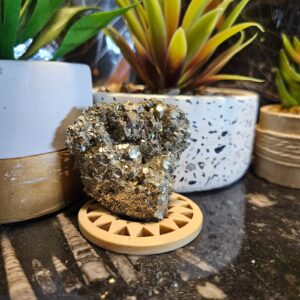 Imperial Pyrite Druze Cluster pyrit druza kristaly mineral uspech hojnost 127g