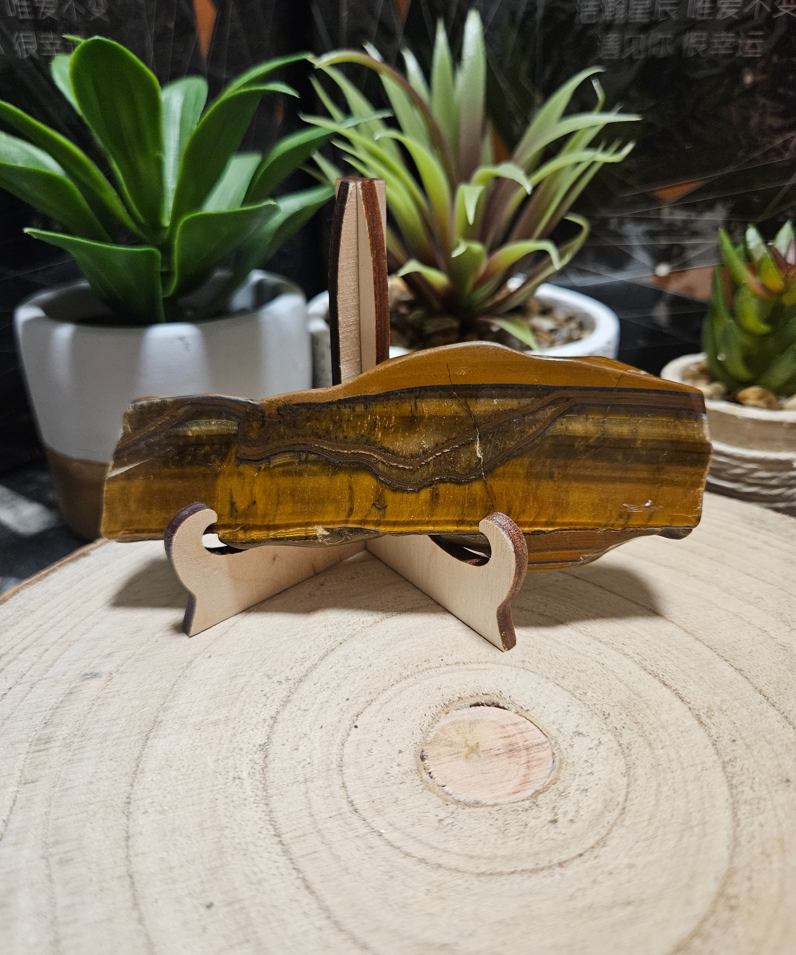 Imperial Tiger’s Eye – Panoráma sily (Prírodný brúsený minerál Tigrie oko – dlhý plátok, 11,5x4,5 cm, 98 g)