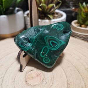 Imperial Malachite Core 159 obojstranne lesteny rez kvaplom malachitu z Konga