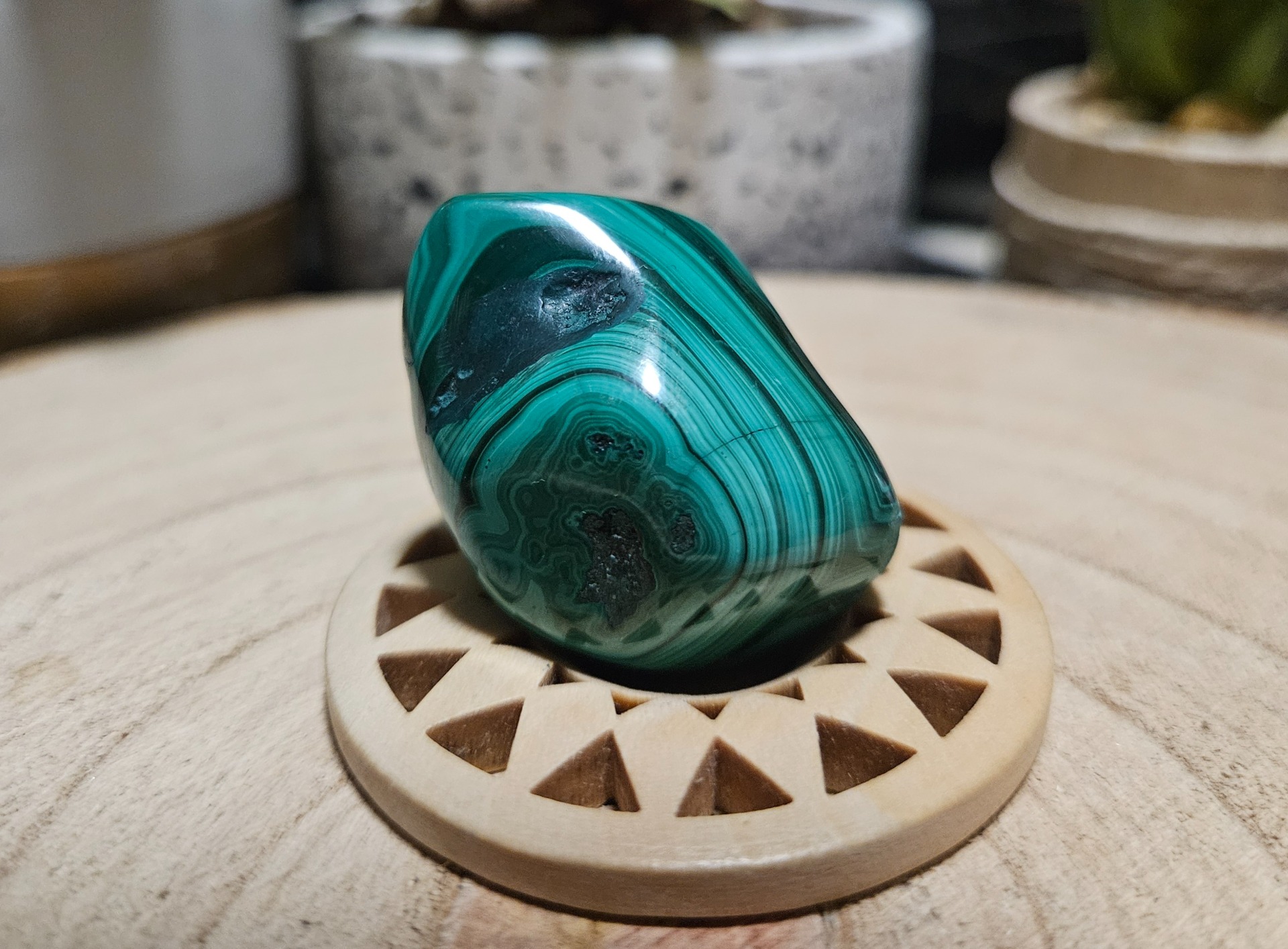 Imperial Malachite Congo Sovereign Specimen 46 lesteny rez kvaplom malachitu kongo 46g