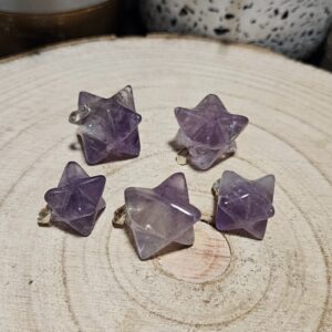 Imperial Amethyst Merkaba - Ametystový prívesok v tvare posvätnej geometrie