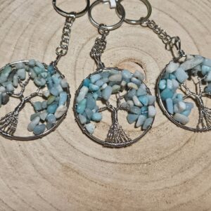 1ks prírodná amazonitová kľúčenka Strom života (Tree of Life Anchoring)