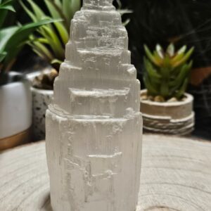 Imperial Selenite Tower - Szelenitová veža pre očistu aury 10cm