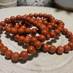 Imperial Red Jasper Power Bracelet naramok cerveny jaspis koralky 8mm mineraly rucna vyroba