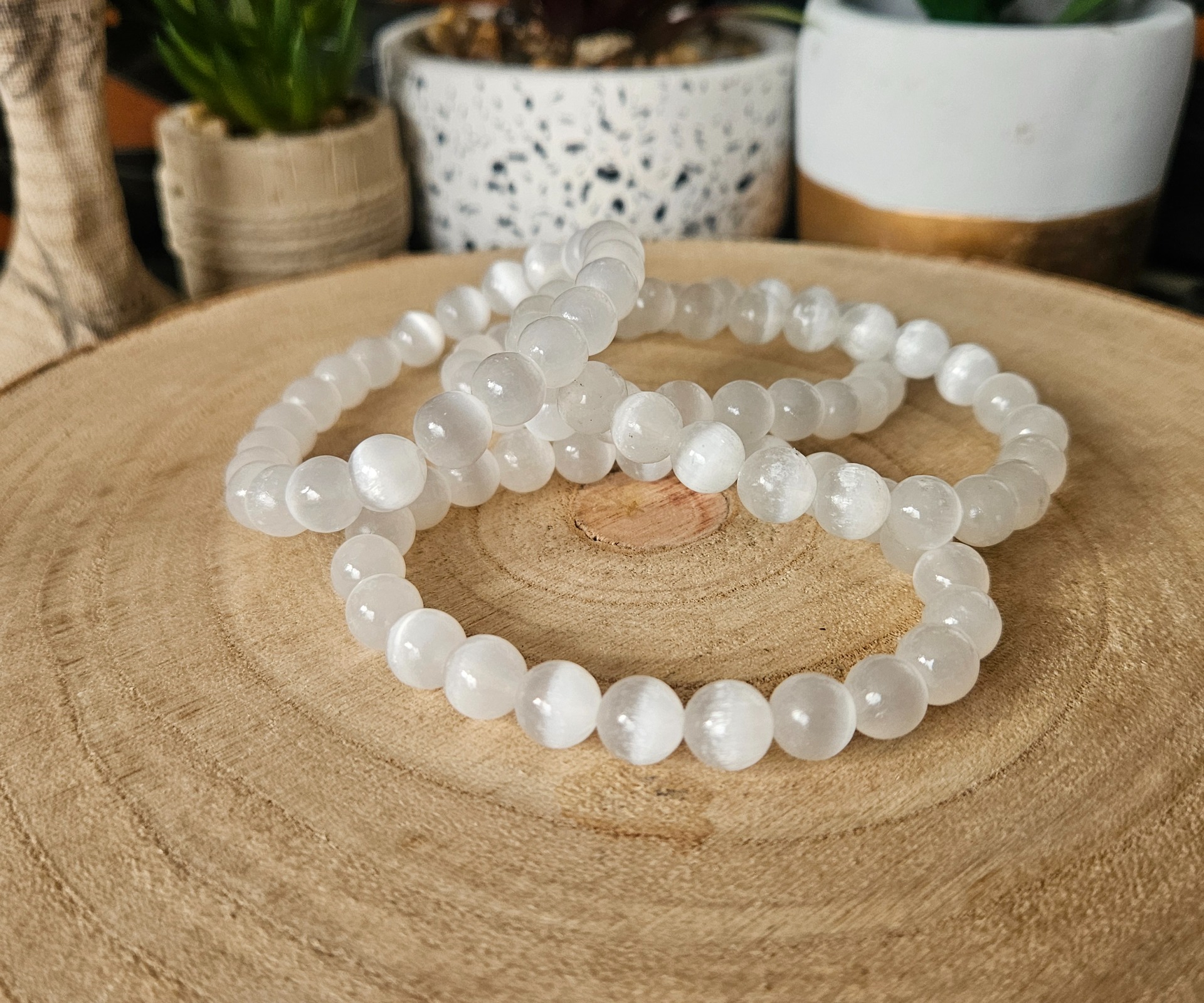 Imperial Selenite Bracelet – Náramok anjelského svetla (Náramok zo selenitu)