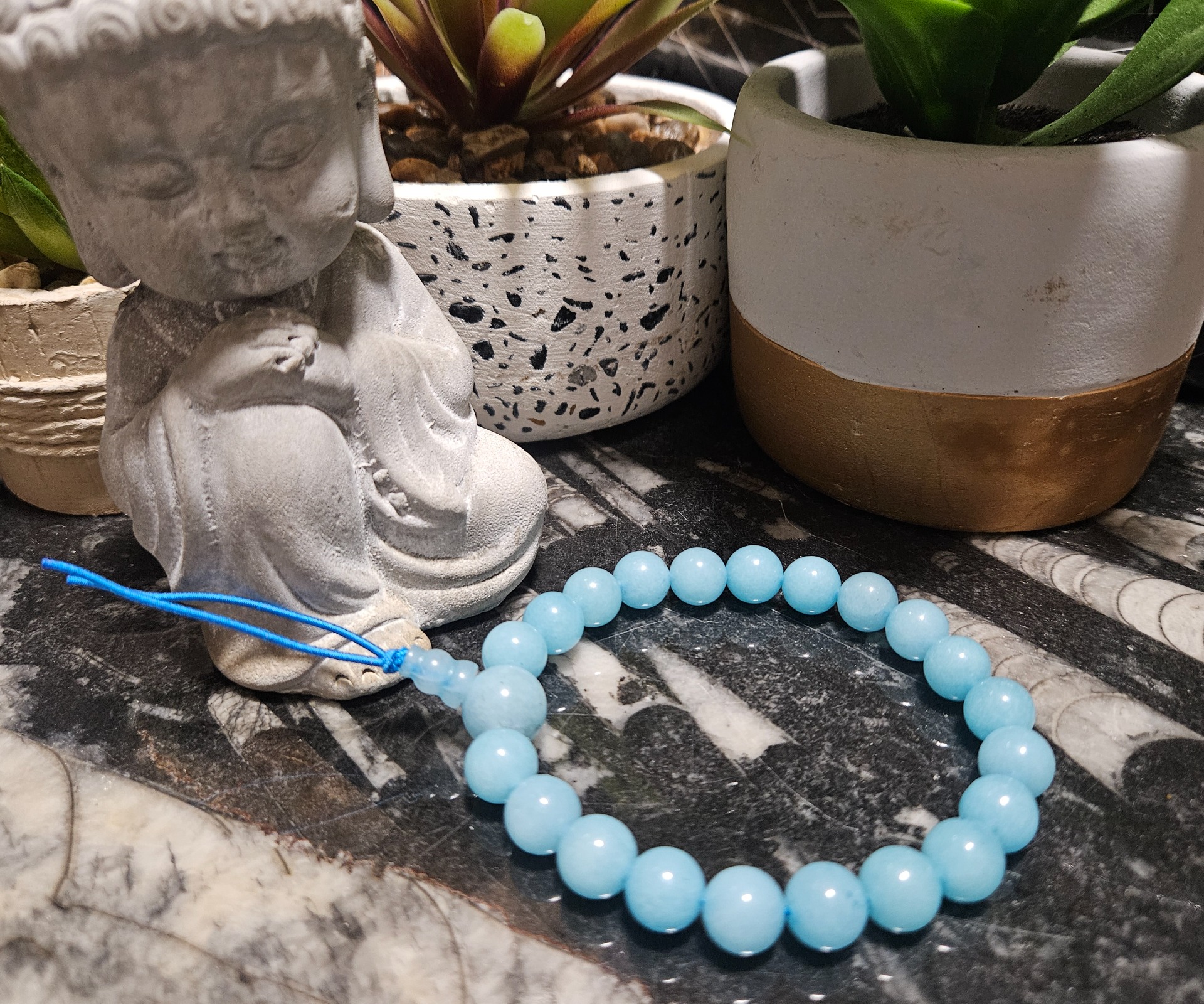 amazonit naramok buddha zen-mind amulet guru koralka modry mineral koralky z mineralov krcna cakra imperial-mineral
