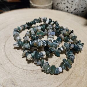 Imperial Moss Agate Abundance Splitter Bracelet naramok zo sekaneho machoveho achatu hojnost