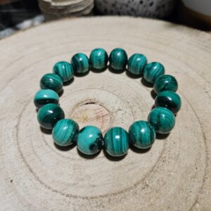 Imperial Malachite Empress 12 luxusny koralkovy naramok z malachitu extra AA kvalita 12mm pre ochranu a transformáciu