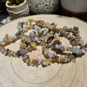 Imperial Botswana Agate Chip Bracelet sekany naramok achat botswana vnutorny pokoj 16-18cm