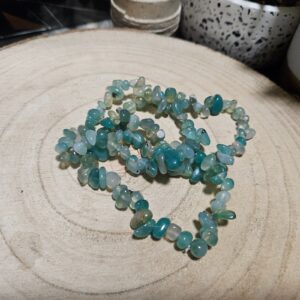 amazonit naramok ulomky deep truth weaver amulet modrozeleny mineral koralky z mineralov krcna cakra imperial-mineral