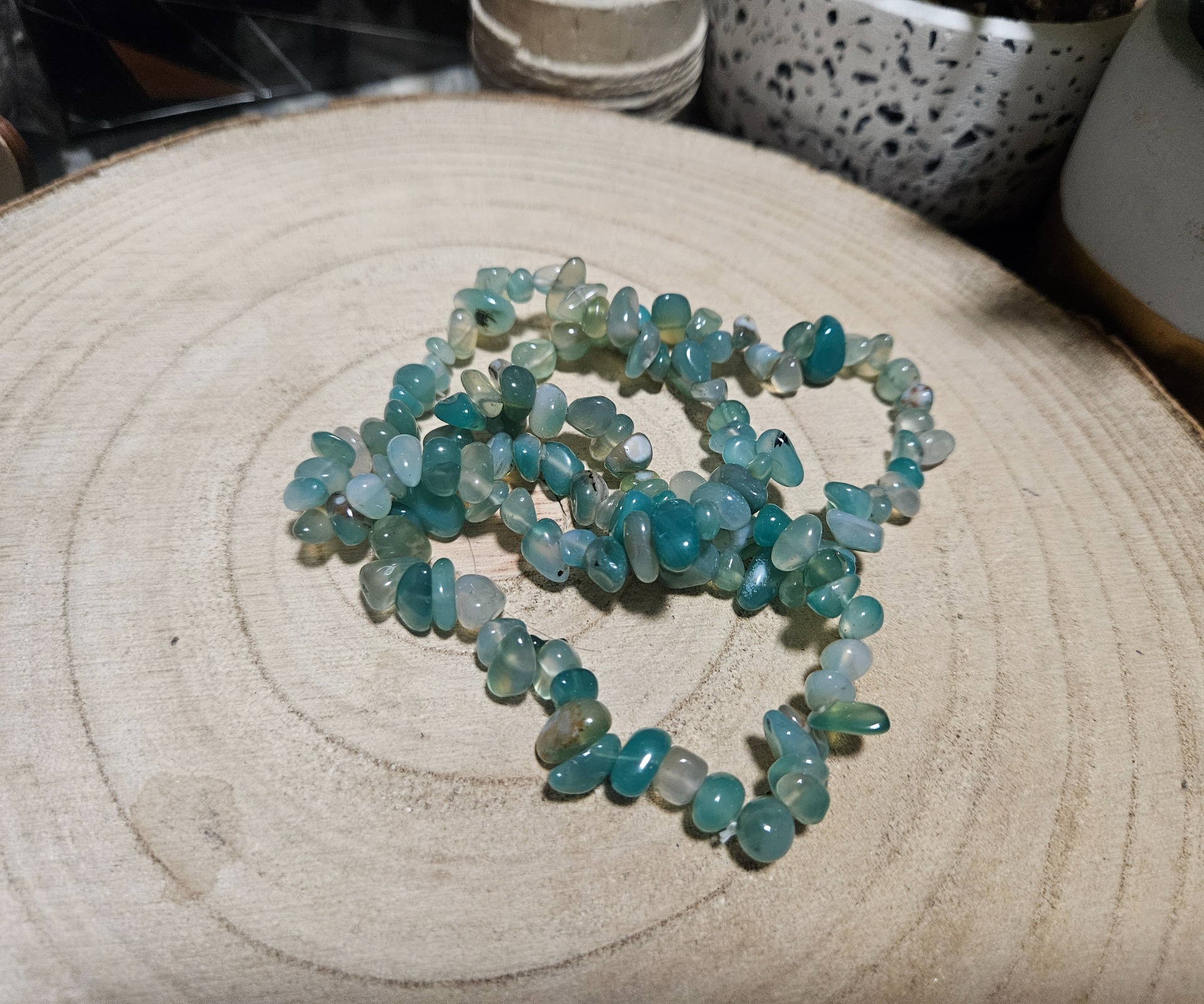amazonit naramok ulomky deep truth weaver amulet modrozeleny mineral koralky z mineralov krcna cakra imperial-mineral