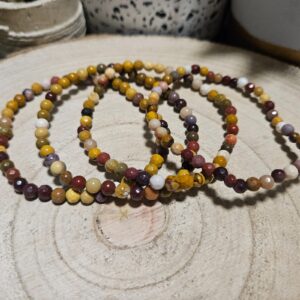 Imperial Faceted Mookaite Shamanic Bracelet naramok fazetovany mookait 4mm koralky z mineralov rucna vyroba
