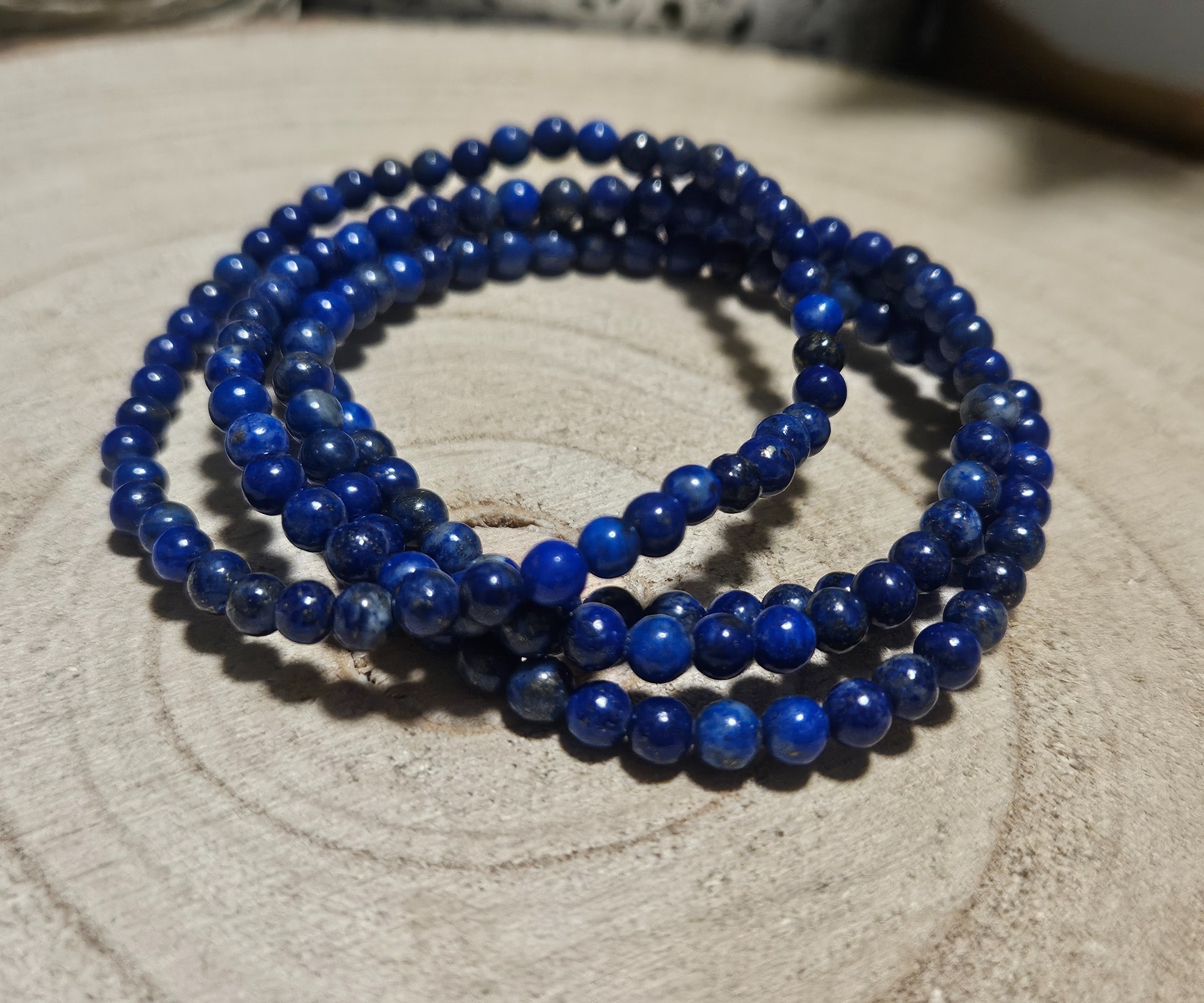 Imperial Lapis Sphere – Silent Wisdom (Náramok z lapisu lazuli, 4 mm)