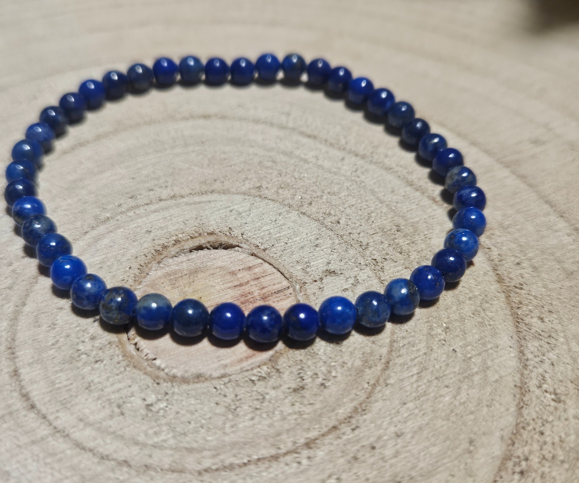 Imperial Lapis Sphere – Silent Wisdom (Náramok z lapisu lazuli, 4 mm) - Image 2