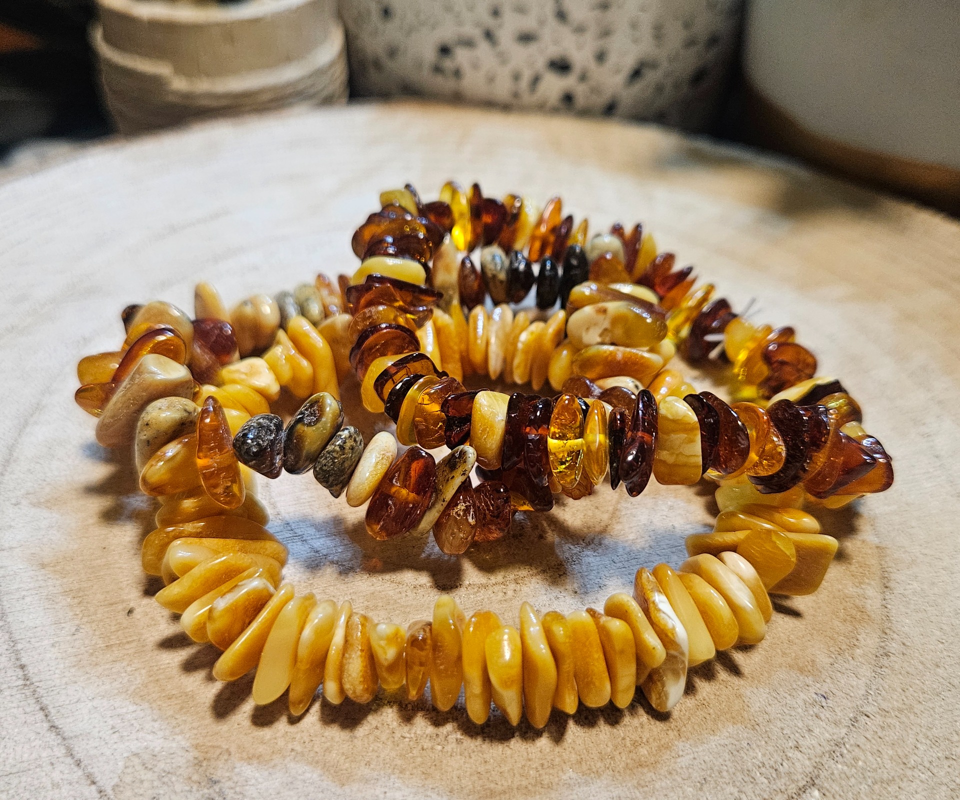 Imperial Amber Maxi Splitter Bracelet jantarovy naramok splitter skameneny jantar kamen pozitivnej energie mineraly rucna vyroba