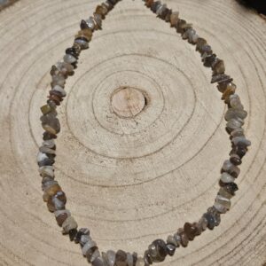Imperial Botswana Agate Chip Necklace sekaný nahrdelnik achat botswana vnutorny pokoj 47cm