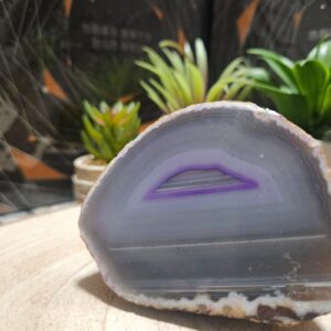 Imperial Earth Balance Agate Druze Geode achatove tazitko 370 rezany lesteny mineral hojnost