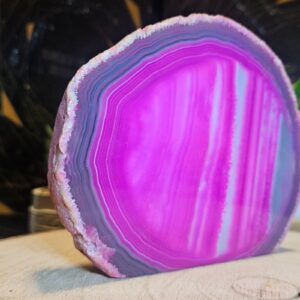 Imperial Pink Portal Agate Druze Geode achatove tazitko ruzova druza rezany mineral 10x14cm